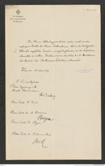 k.k. naturhistorisches Hofmuseum, Intendanzakten 1885-1896 (Hauer), Aktenzahl Z.181.a/1889, Seite 1